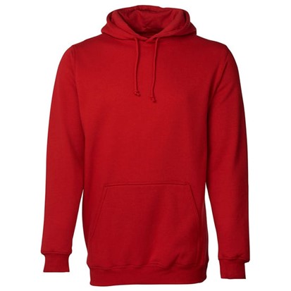 Plain Fleecy Hoodie - Red, M